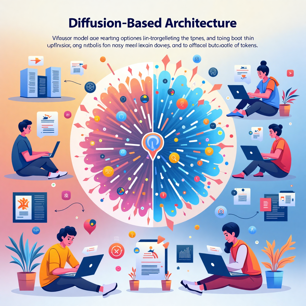 A visual representation of the diffusion-based architecture process